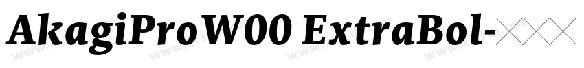 AkagiProW00 ExtraBol字体转换